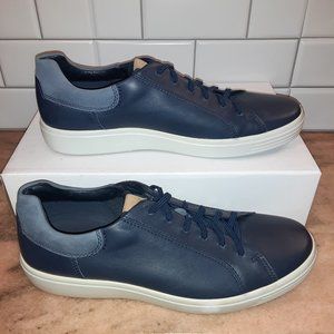 ECCO Men's Soft 7 No-Tie Shoes - Blue Leather - Men's Size EU 44 (US 10-10.5)